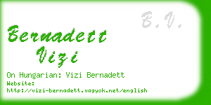 bernadett vizi business card